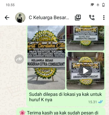 Pengiriman Papan Bunga Duka Sidomulyo Butuh